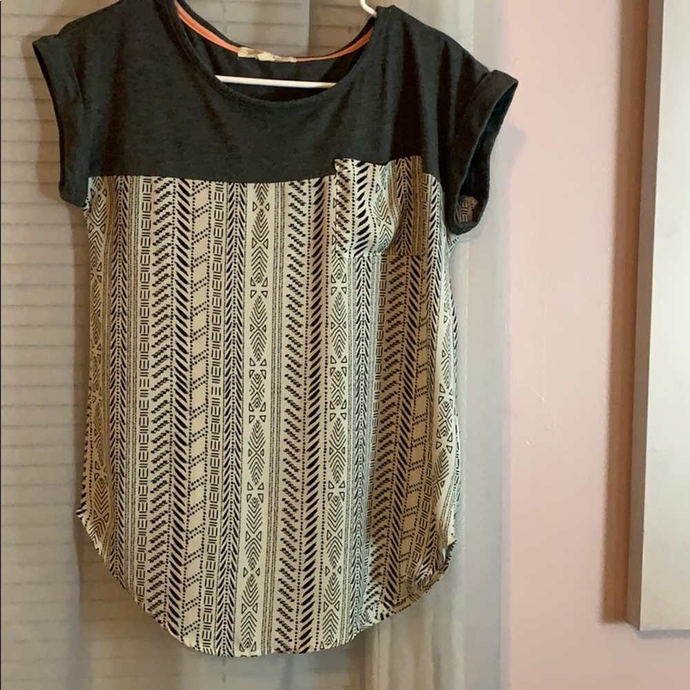 Half patterned shirt